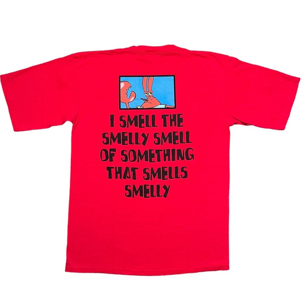I Smell The Smelly Smell Mr. Krabs Vintage Y2K SpongeBob T-Shirt Mens Medium